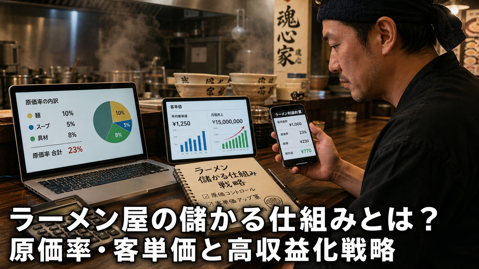 ラーメン屋の儲かる仕組みとは？原価率・客単価と高収益化戦略