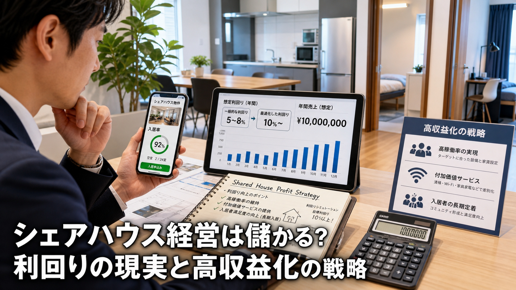シェアハウス経営は儲かる？利回りの現実と高収益化の戦略
