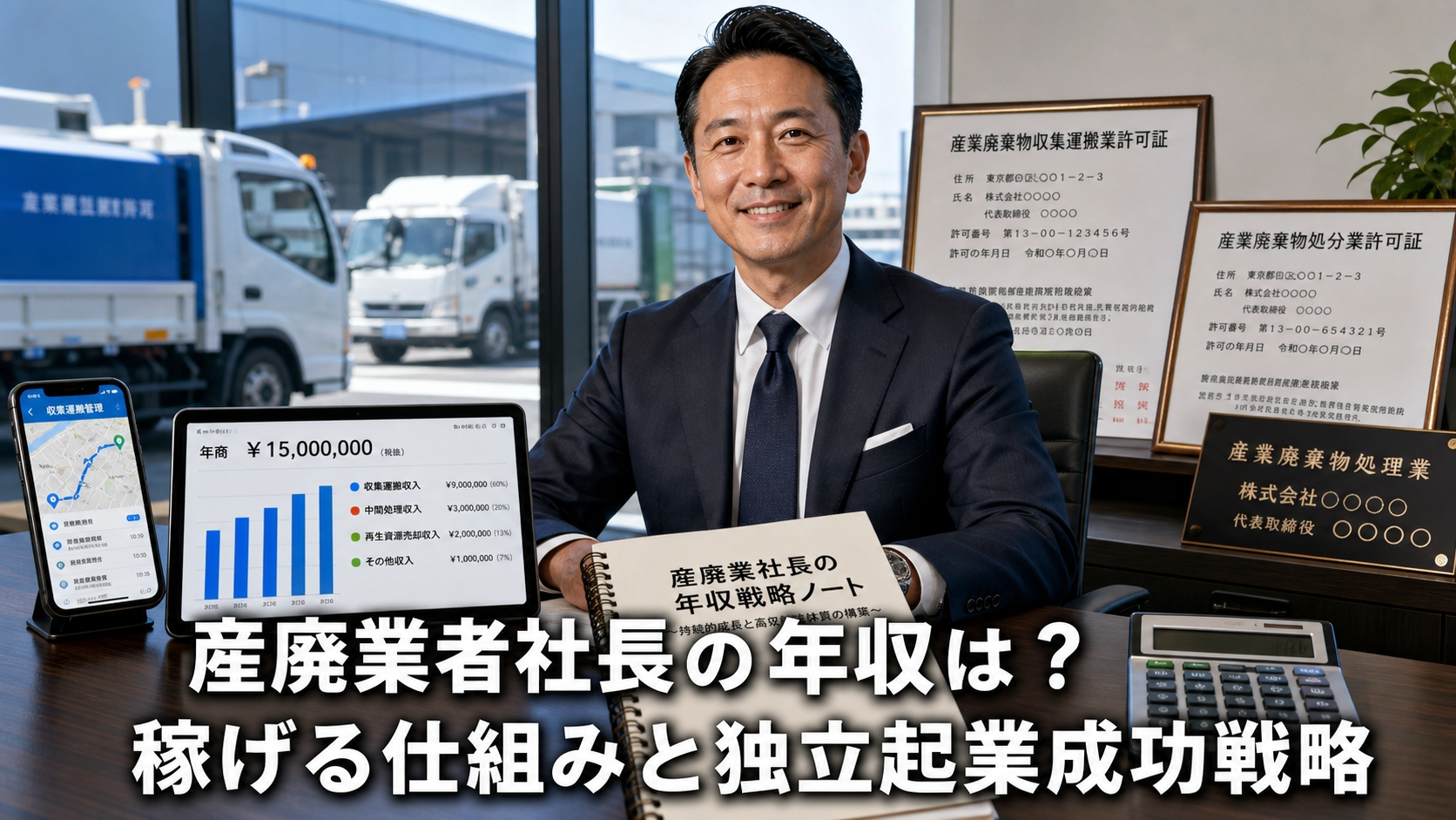 産廃業者社長の年収は？稼げる仕組みと独立起業成功戦略