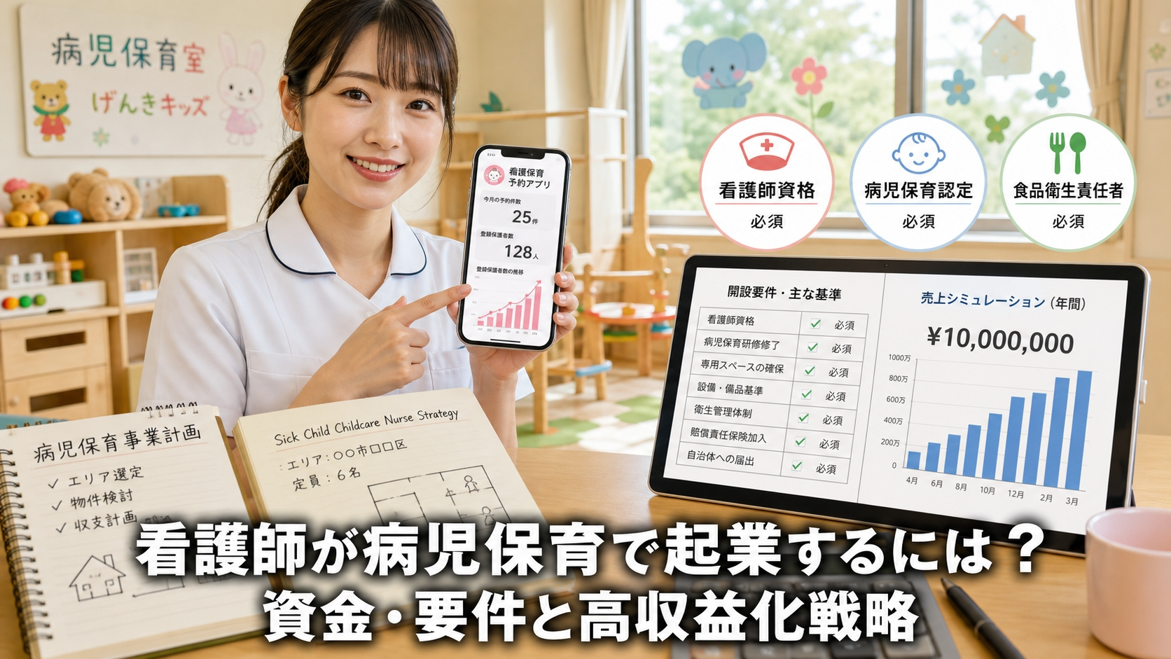 看護師が病児保育で起業するには？資金・要件と高収益化戦略