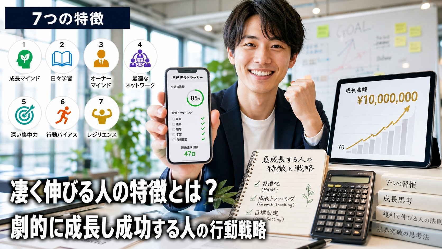 凄く伸びる人の特徴とは？劇的に成長し成功する人の行動戦略