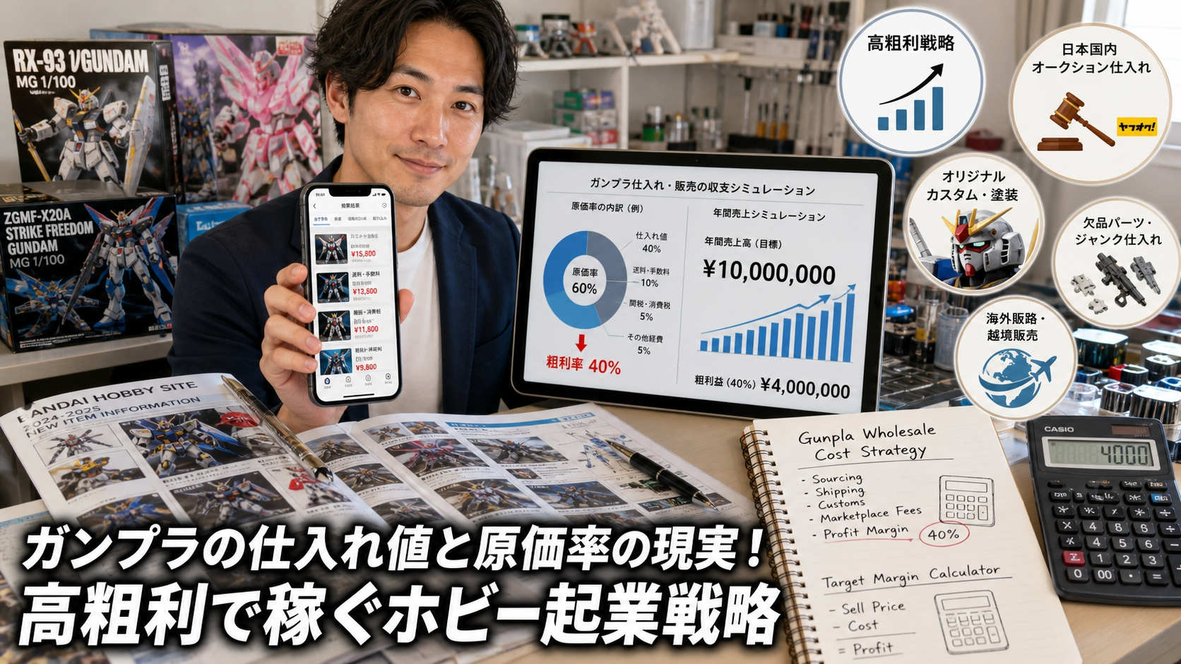 ガンプラの仕入れ値と原価率の現実！高粗利で稼ぐホビー起業戦略