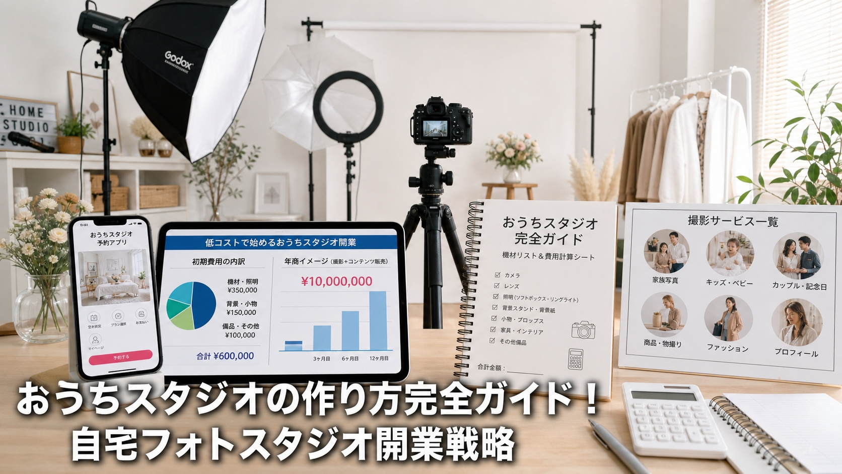 おうちスタジオの作り方完全ガイド！自宅フォトスタジオ開業戦略
