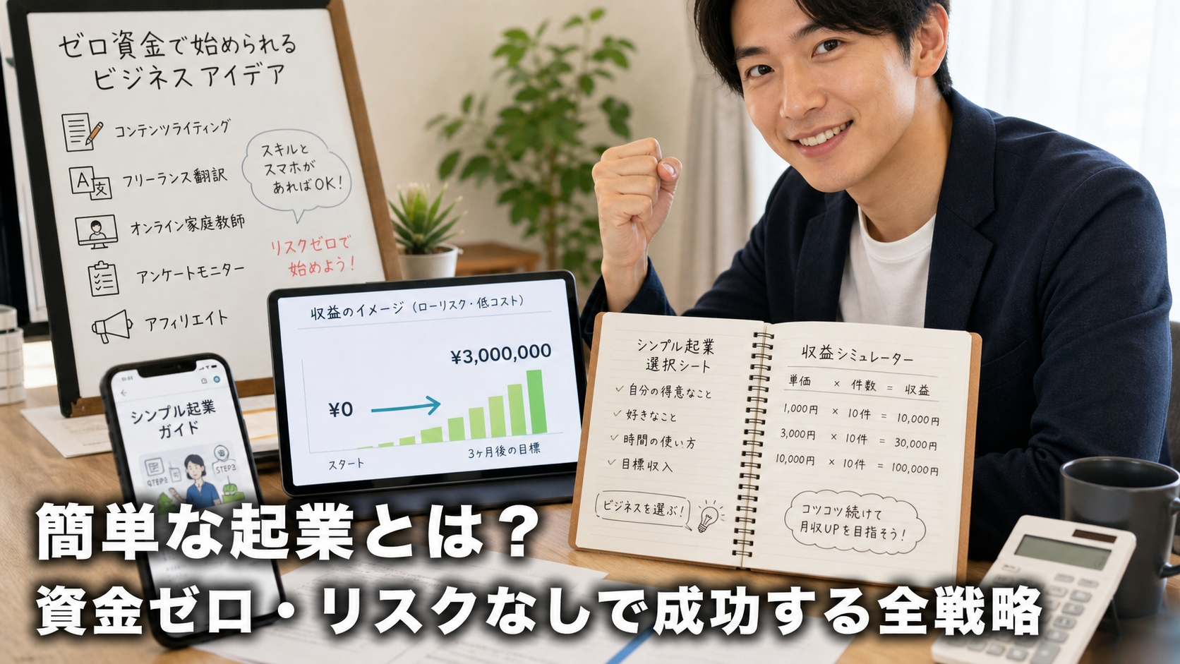 簡単な起業とは？資金ゼロ・リスクなしで成功する全戦略