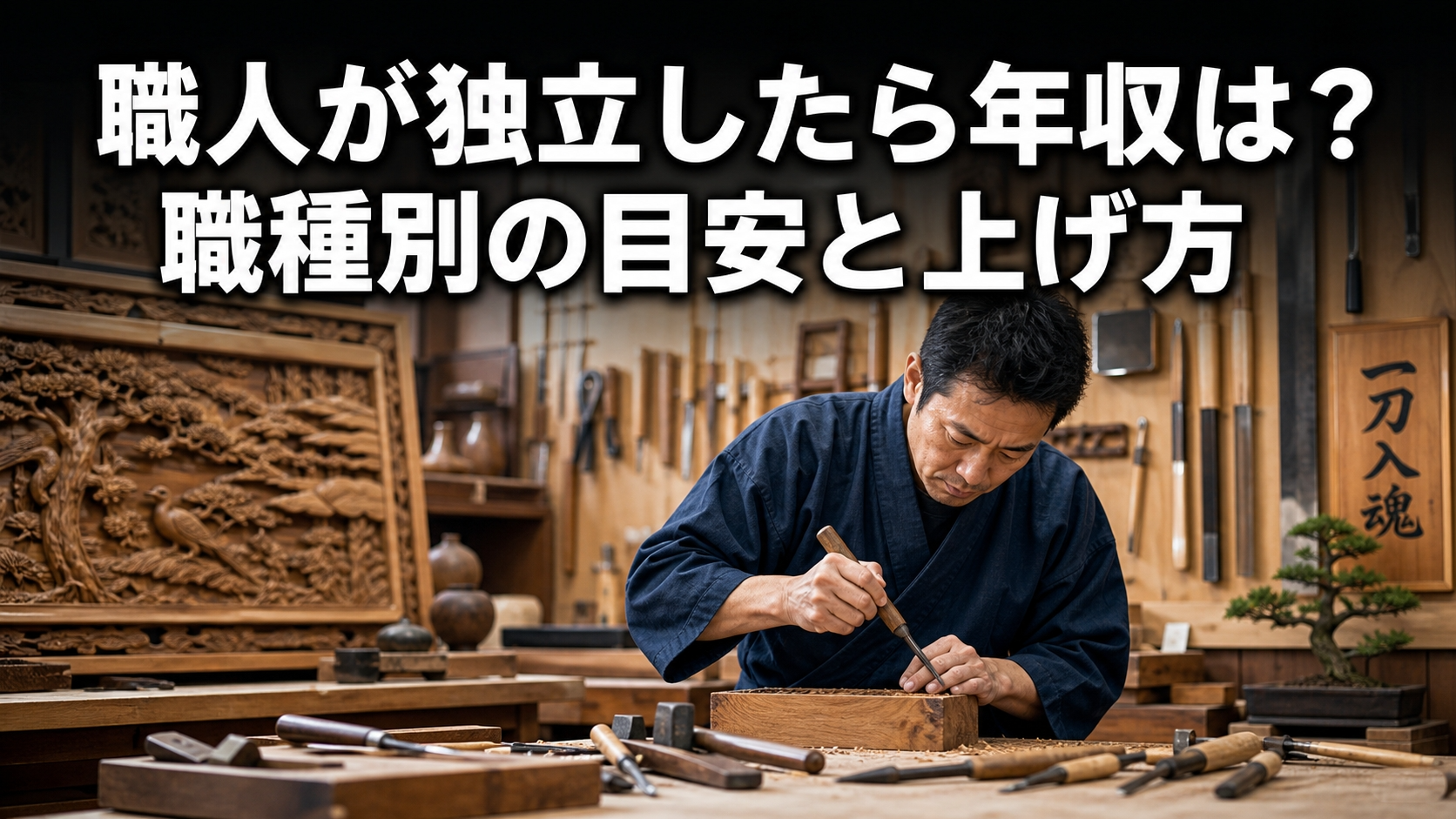 職人が独立したら年収は？職種別の目安と上げ方