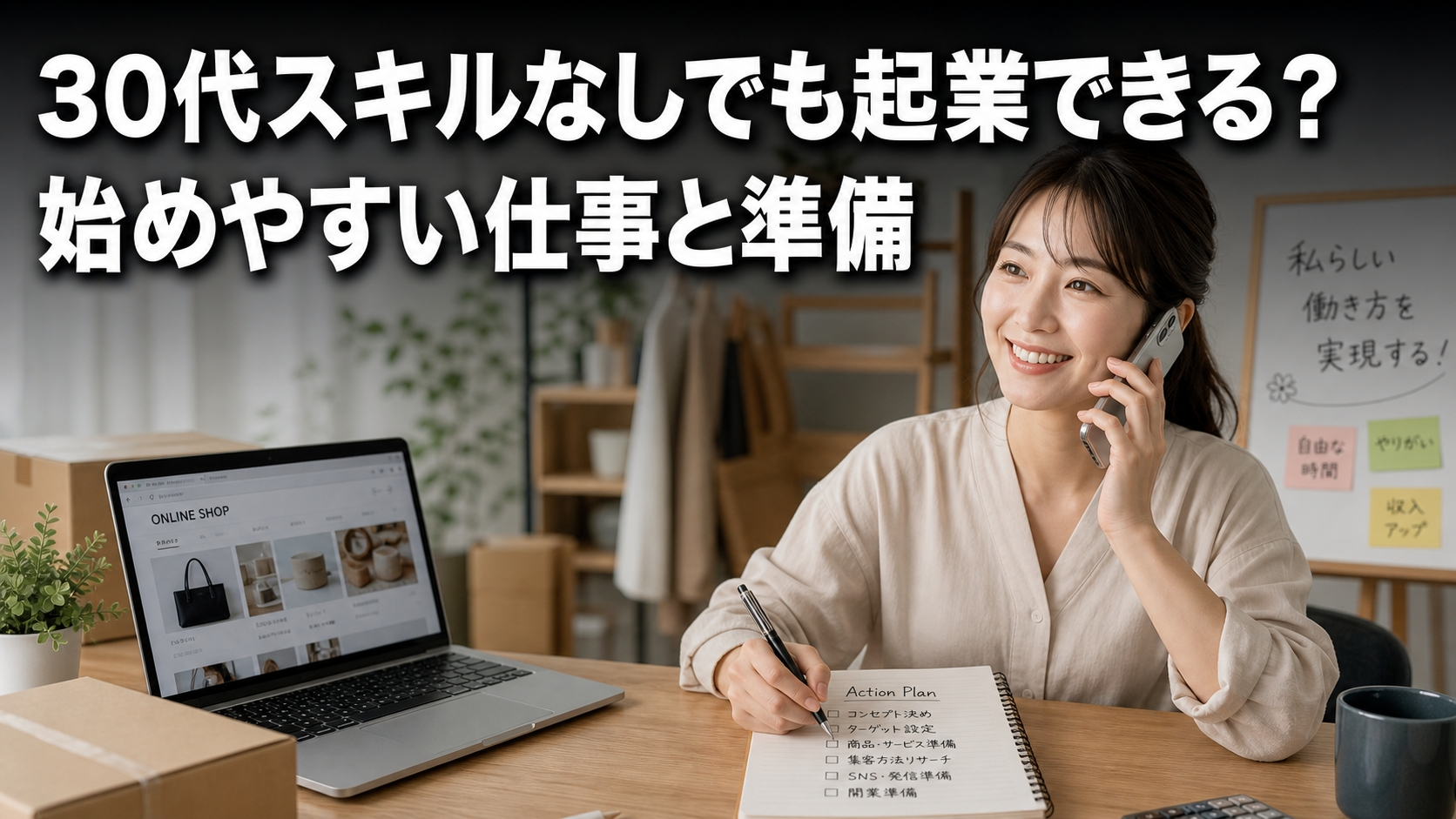 30代スキルなしでも起業できる？始めやすい仕事と準備