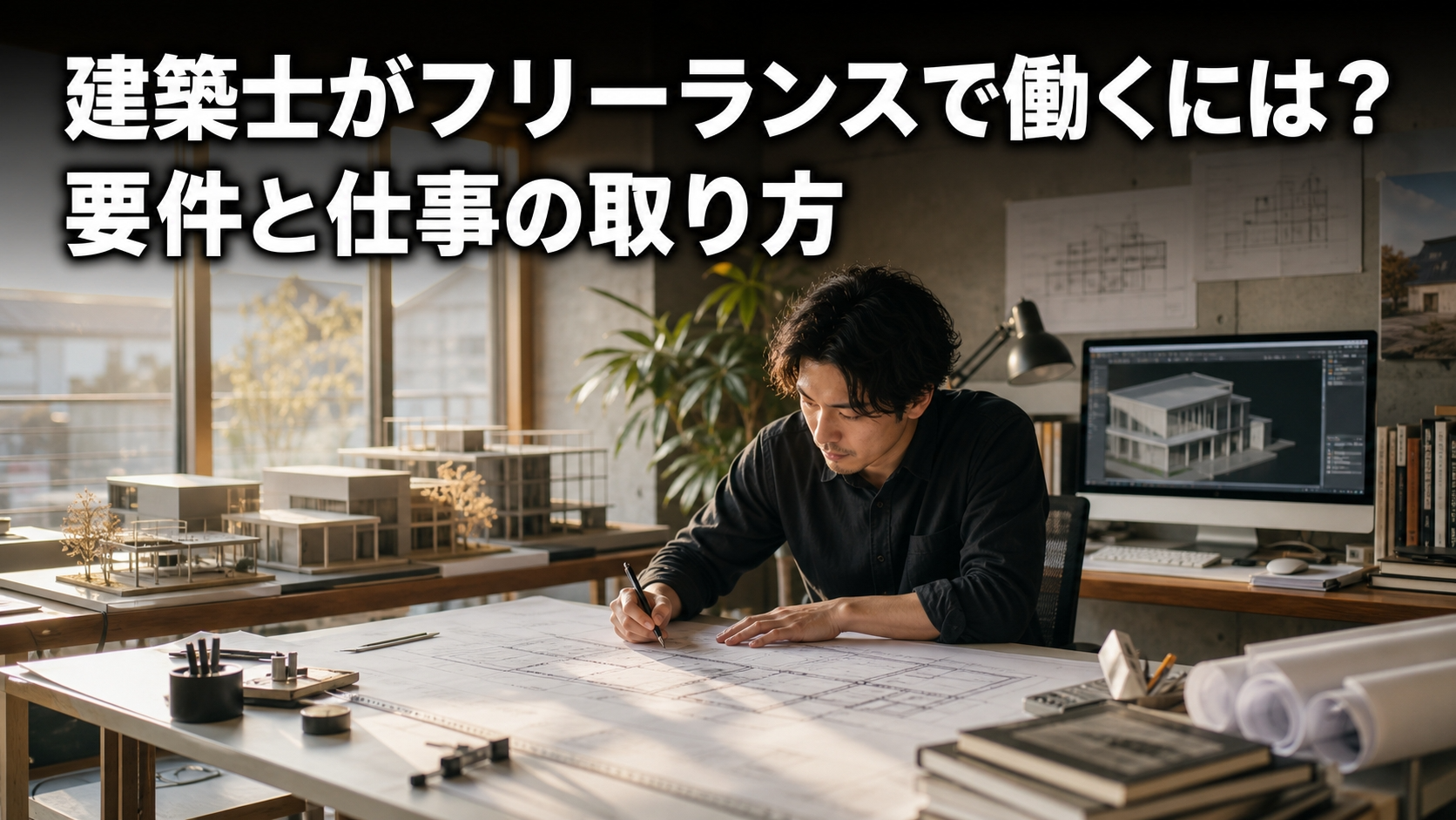 建築士がフリーランスで働くには？要件と仕事の取り方