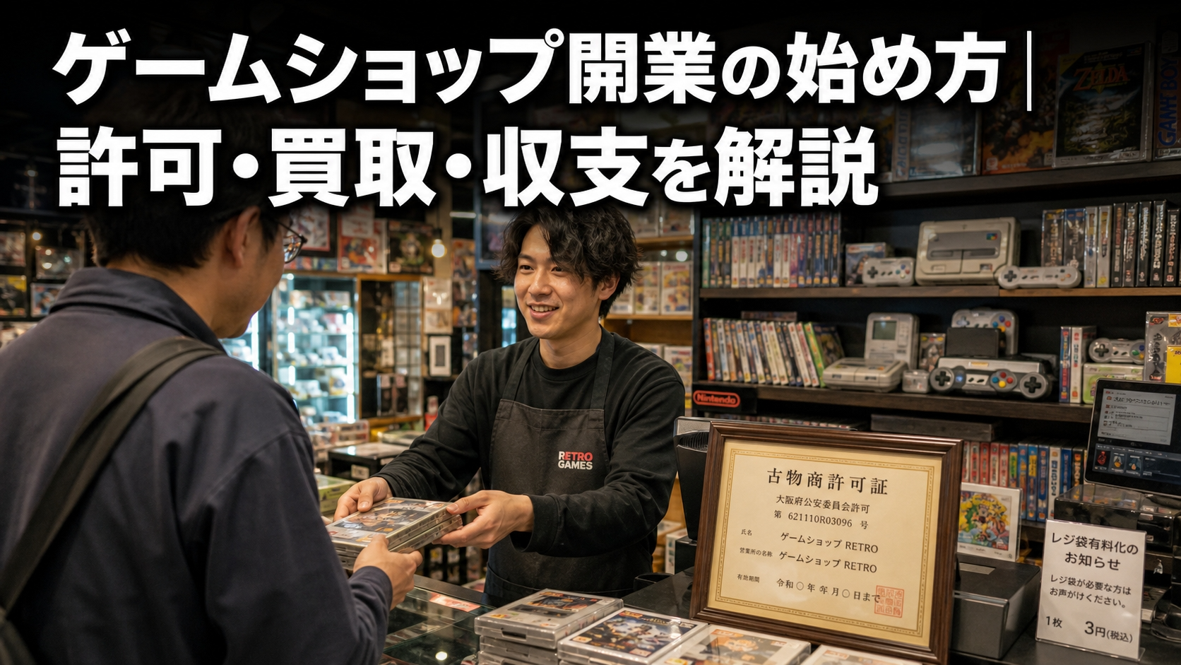 ゲームショップ開業の始め方｜許可・買取・収支を解説