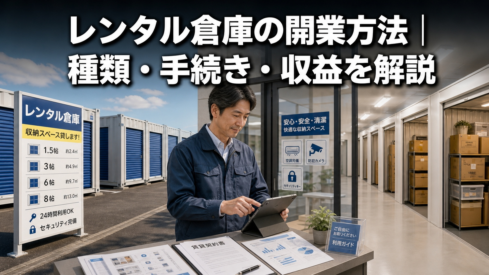 レンタル倉庫の開業方法｜種類・手続き・収益を解説